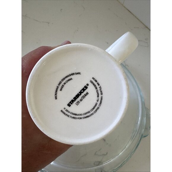 Starbucks Holiday Coffee Mug Red Fireworks Starburst 2014 Cup Christmas, Used - Picture 10 of 10